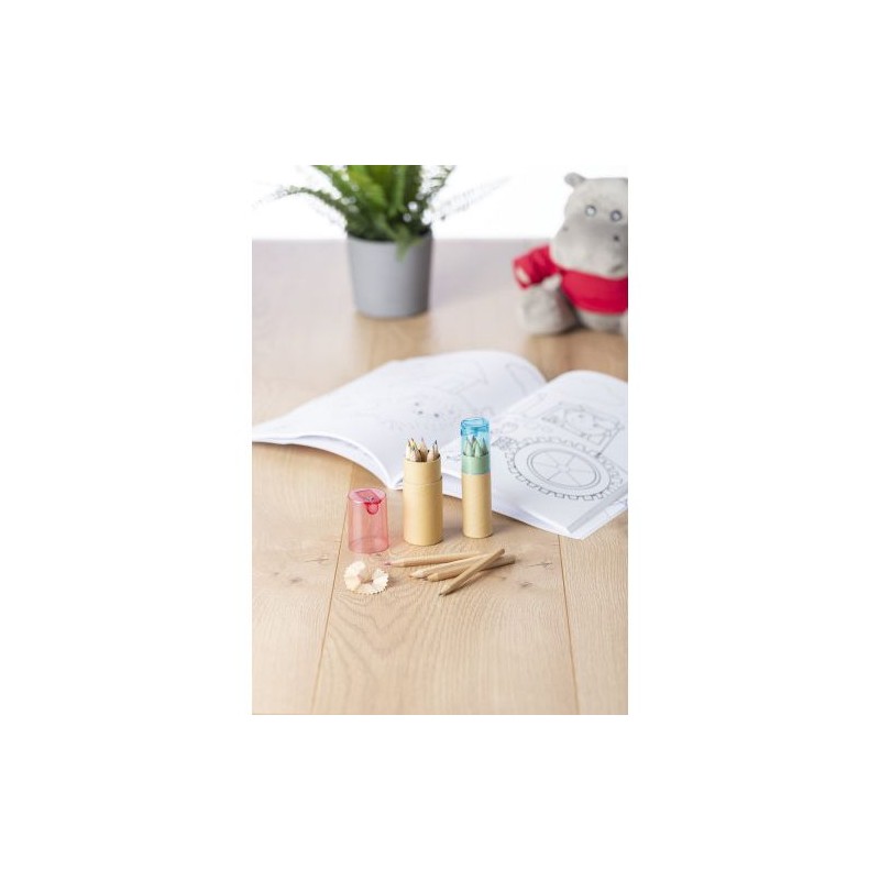 Tube de 6 Crayons Libbie avec Taille-Crayon