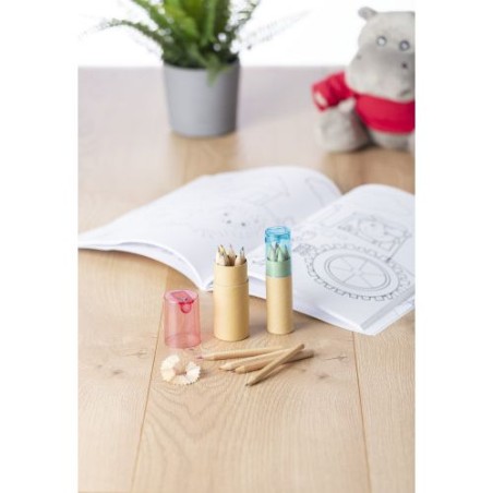 Tube de 6 Crayons Libbie avec Taille-Crayon