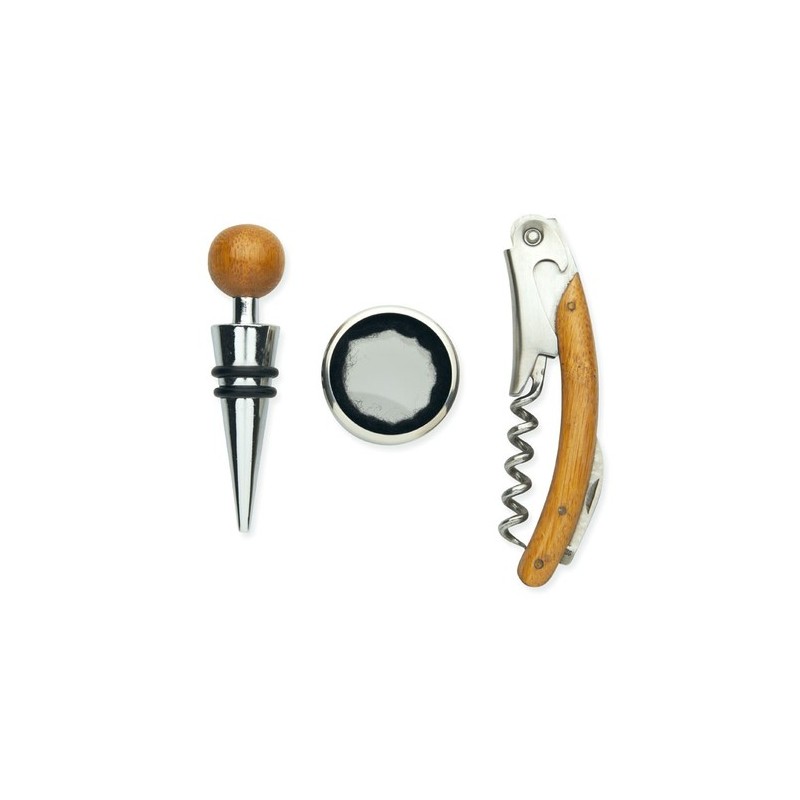 Coffret de sommelier  en bambou - SONOMA Matières : MDF Couleurs : bois personnalisable avec votre logo