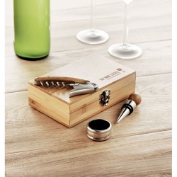 Coffret de sommelier  en bambou - SONOMA Matières : MDF Couleurs : bois goodies publicitaire événementiel