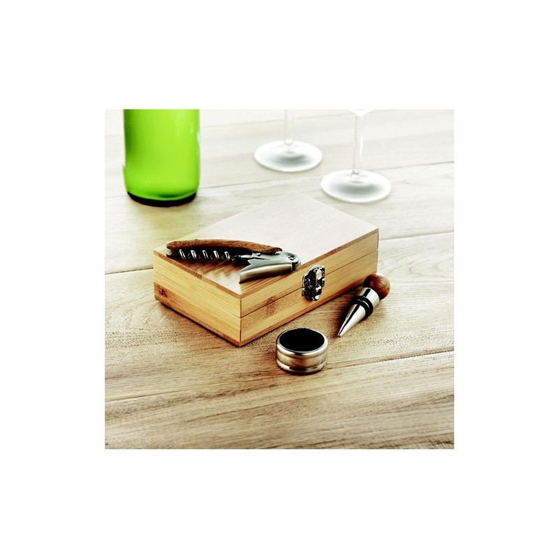 Coffret de sommelier  en bambou - SONOMA Matières : MDF Couleurs : bois impression haute définition