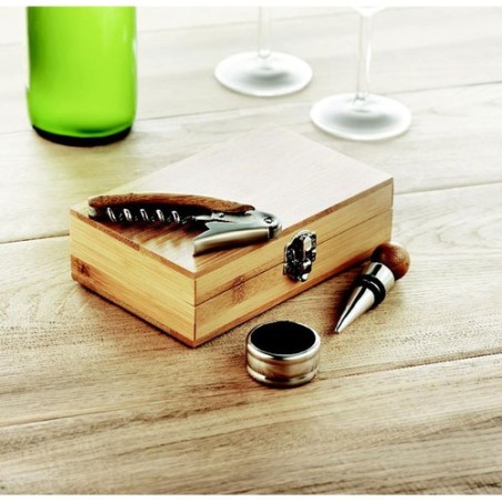 Coffret de sommelier  en bambou - SONOMA Matières : MDF Couleurs : bois impression haute définition