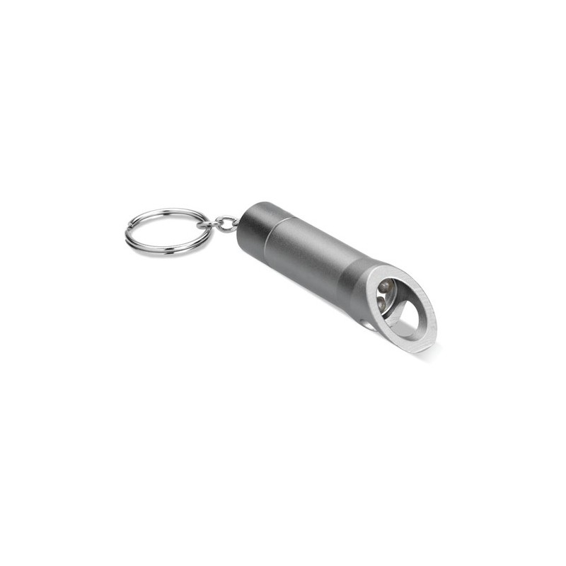 Lampe torche porte-clés personnalisée en métal LITOP - Cadeau pratique pas cher Matières : aluminium Couleurs : pierre