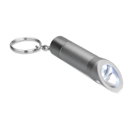 Lampe torche porte-clés personnalisée en métal LITOP - Cadeau pratique pas cher Matières : aluminium Couleurs : pierre personnal