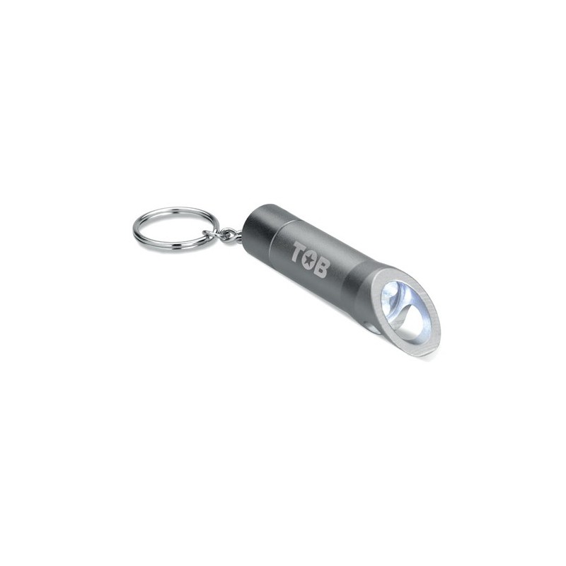 Lampe torche porte-clés personnalisée en métal LITOP - Cadeau pratique pas cher Matières : aluminium Couleurs : pierre goodies p