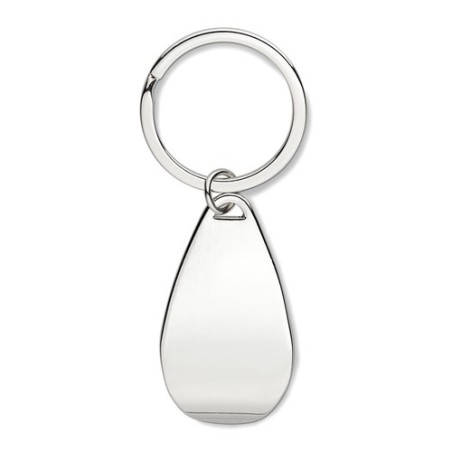 Porte-clés Décapsuleur Personnalisé Éco-responsable HANDY Matières : métal Couleurs : argenté brillant