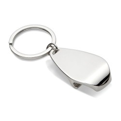 Porte-clés Décapsuleur Personnalisé Éco-responsable HANDY Matières : métal Couleurs : argenté brillant 2
