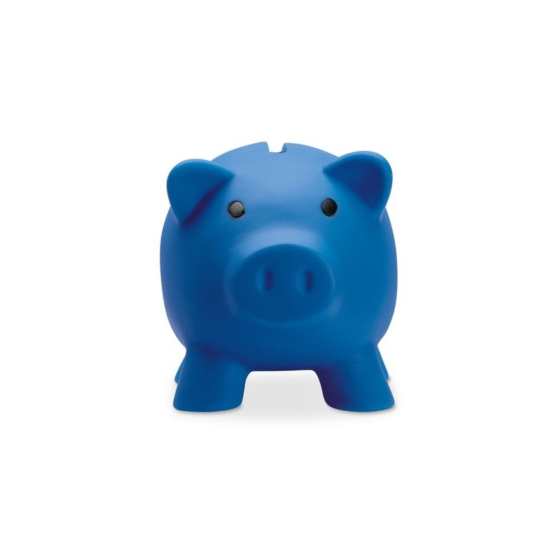 Tirelire Personnalisée Éco-responsable SOFTCO - Idéale pour vos Objectifs d'Épargne Matières : PVC Couleurs : bleu impression lo