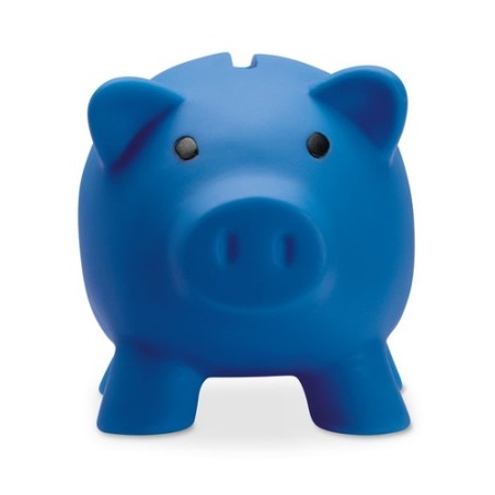Tirelire Personnalisée Éco-responsable SOFTCO - Idéale pour vos Objectifs d'Épargne Matières : PVC Couleurs : bleu impression lo