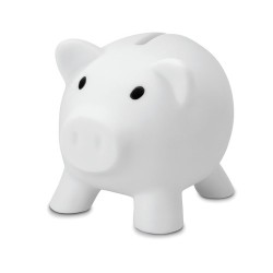 Tirelire Personnalisée Éco-responsable SOFTCO - Idéale pour vos Objectifs d'Épargne Matières : PVC Couleurs : blanc marquage las