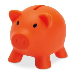 Tirelire Personnalisée Éco-responsable SOFTCO - Idéale pour vos Objectifs d'Épargne Matières : PVC Couleurs : orange cadeau entr