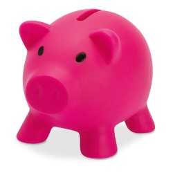 Tirelire Personnalisée Éco-responsable SOFTCO - Idéale pour vos Objectifs d'Épargne Matières : PVC Couleurs : fuchsia goodies pu