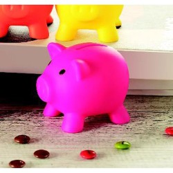 Tirelire Personnalisée Éco-responsable SOFTCO - Idéale pour vos Objectifs d'Épargne Matières : PVC Couleurs : fuchsia personnali