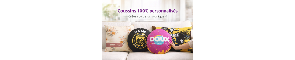 Coussin personnalisé 100 % sur mesure | Made in Europe & Livraison Express