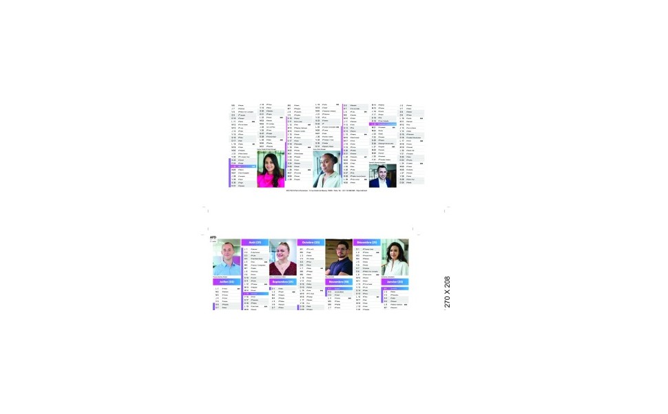 Calendrier d'entreprise personnalisé